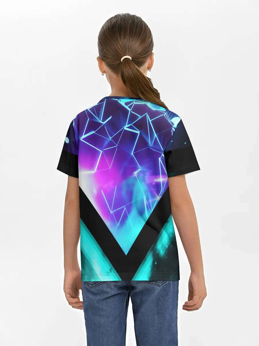 Детская базовая футболка / NEON GEOMETRY