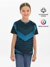 Детская базовая футболка / 3D luxury blue abstract