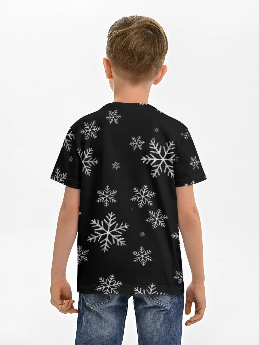 Детская базовая футболка / Рок Дед Мороз