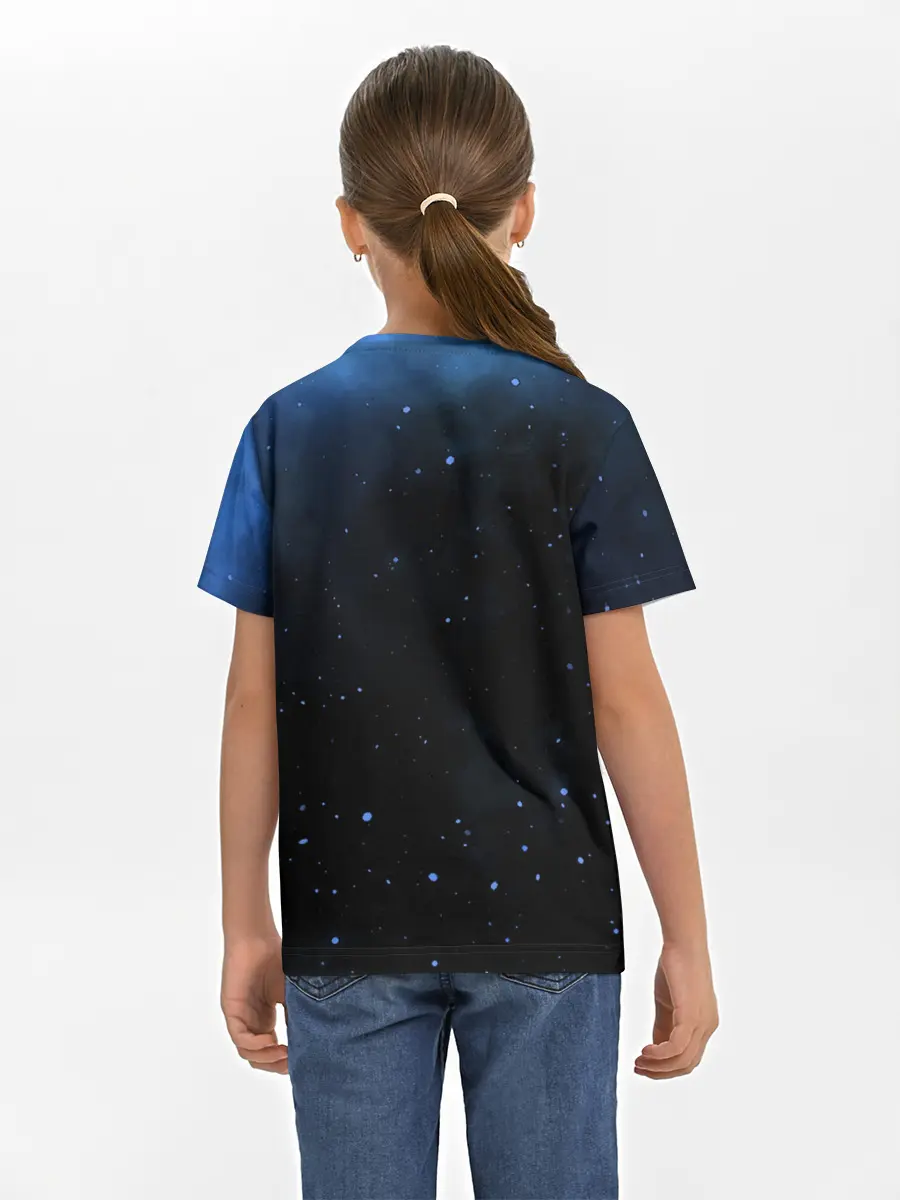Детская базовая футболка / Космический кот