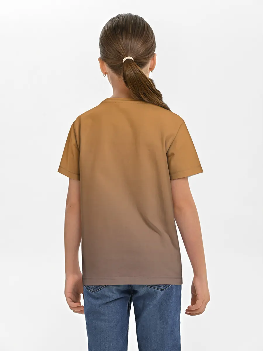 Детская базовая футболка / анимешная девочка очки офис