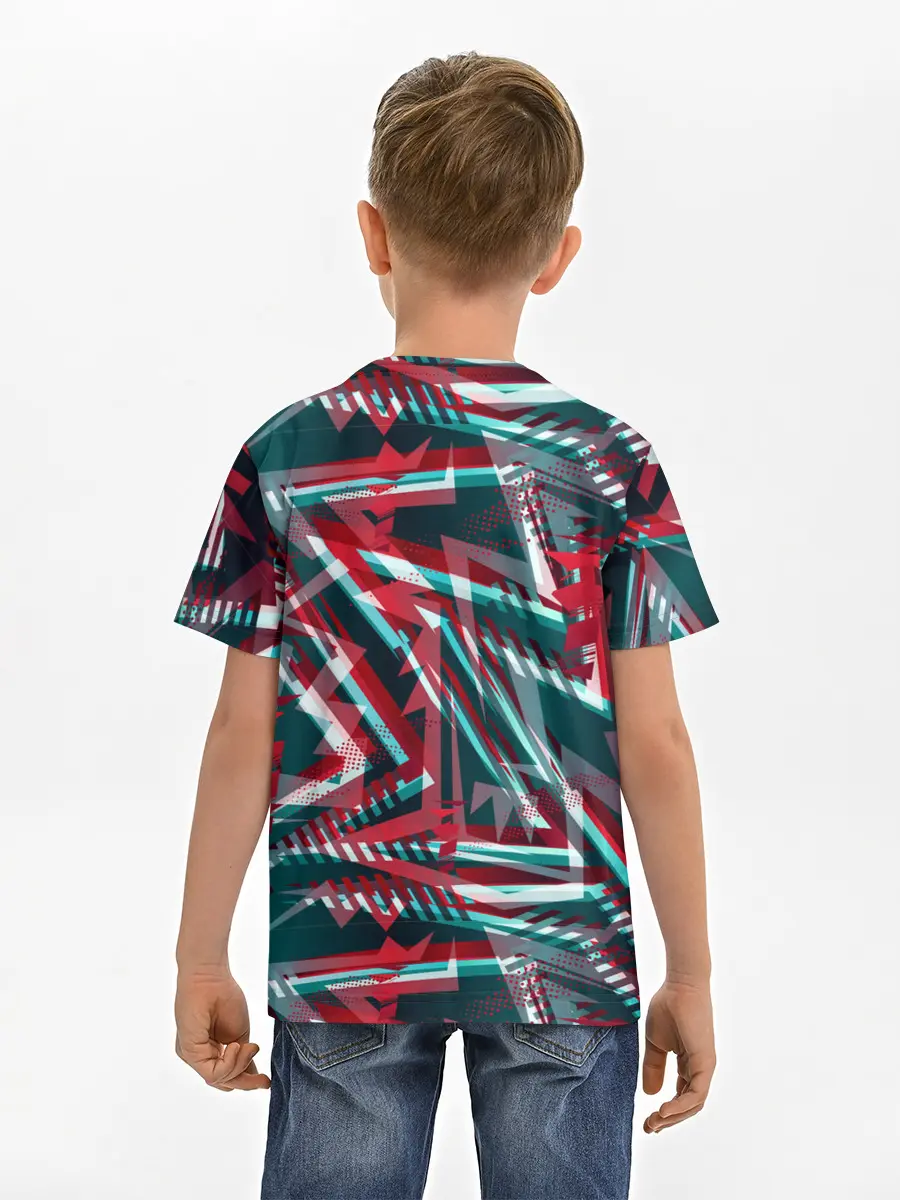 Детская базовая футболка / Glitch микс
