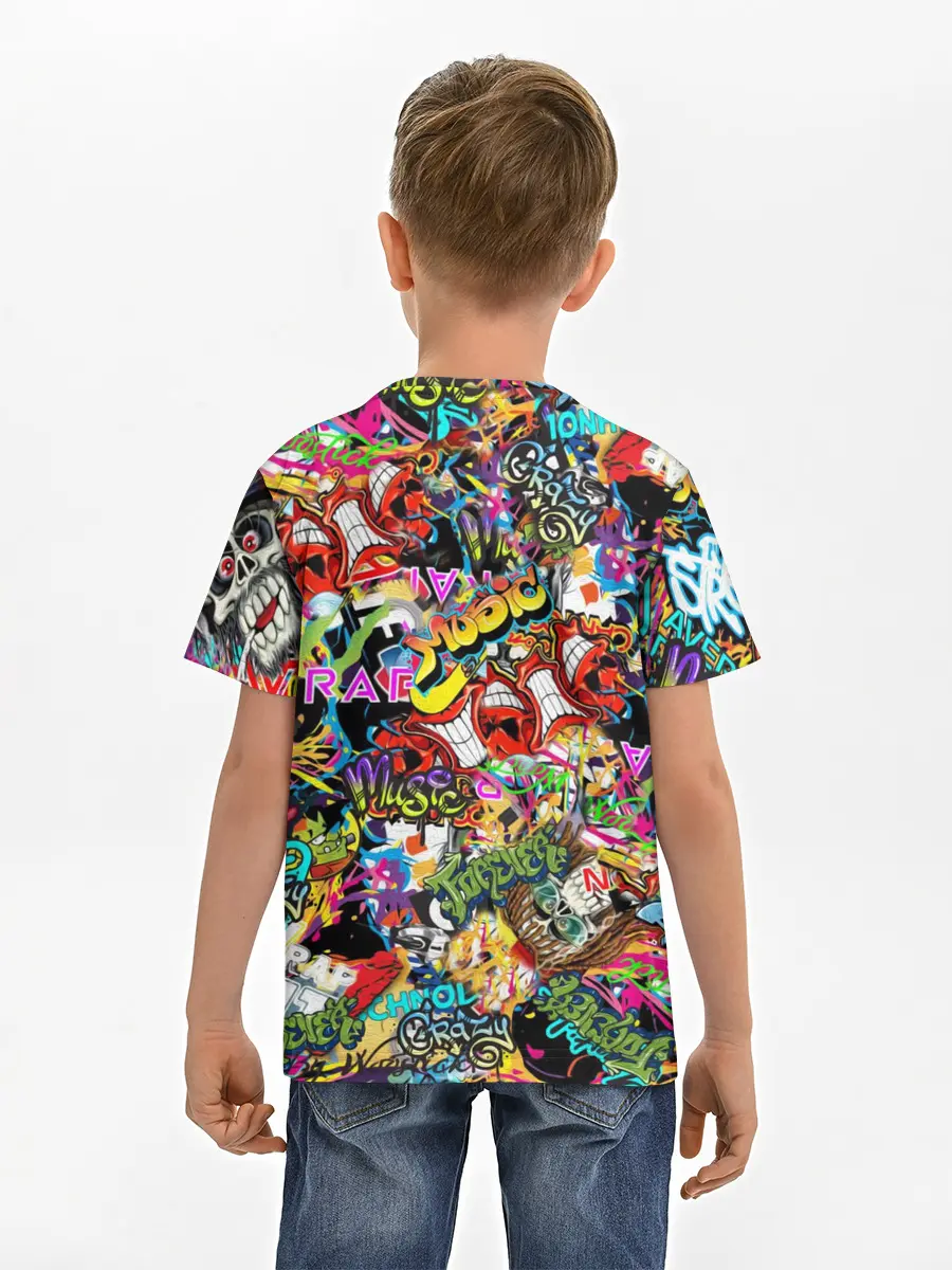 Детская базовая футболка / Граффити. Крейзи мьюзик