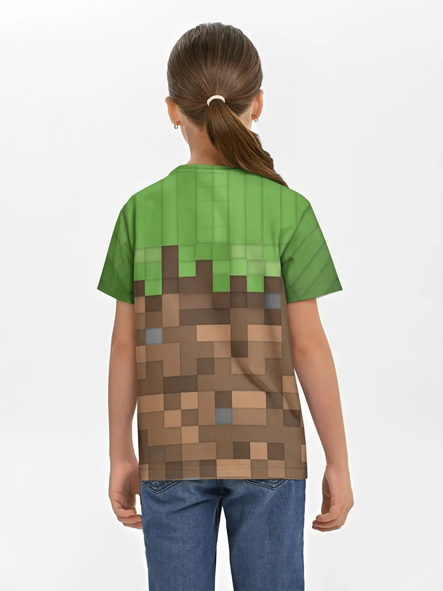 Детская базовая футболка / MineCraft | Крипер