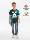 Детская базовая футболка / Михаил в стиле Minecraft