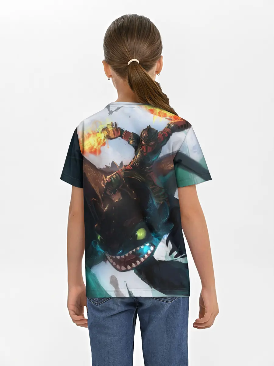 Детская базовая футболка / как приручить дракона