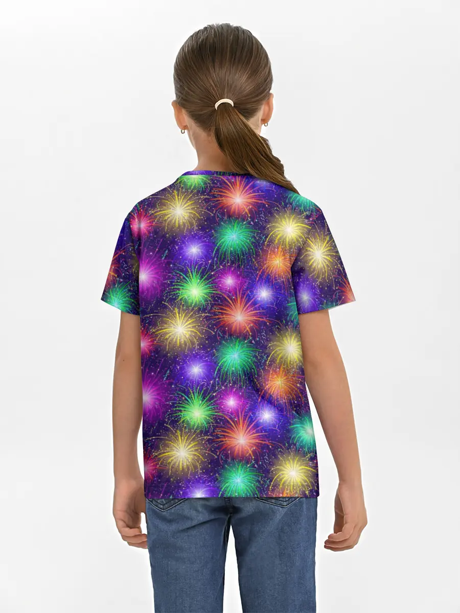 Детская базовая футболка / Фейерверк