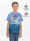 Детская базовая футболка / PUBG light blue