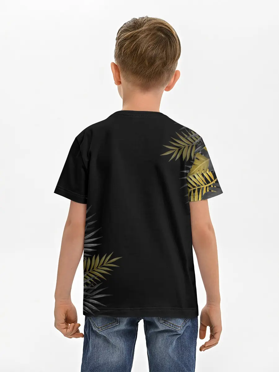 Детская базовая футболка / ЗОЛОТЫЕ БАБОЧКИ И ПАПОРОТНИК