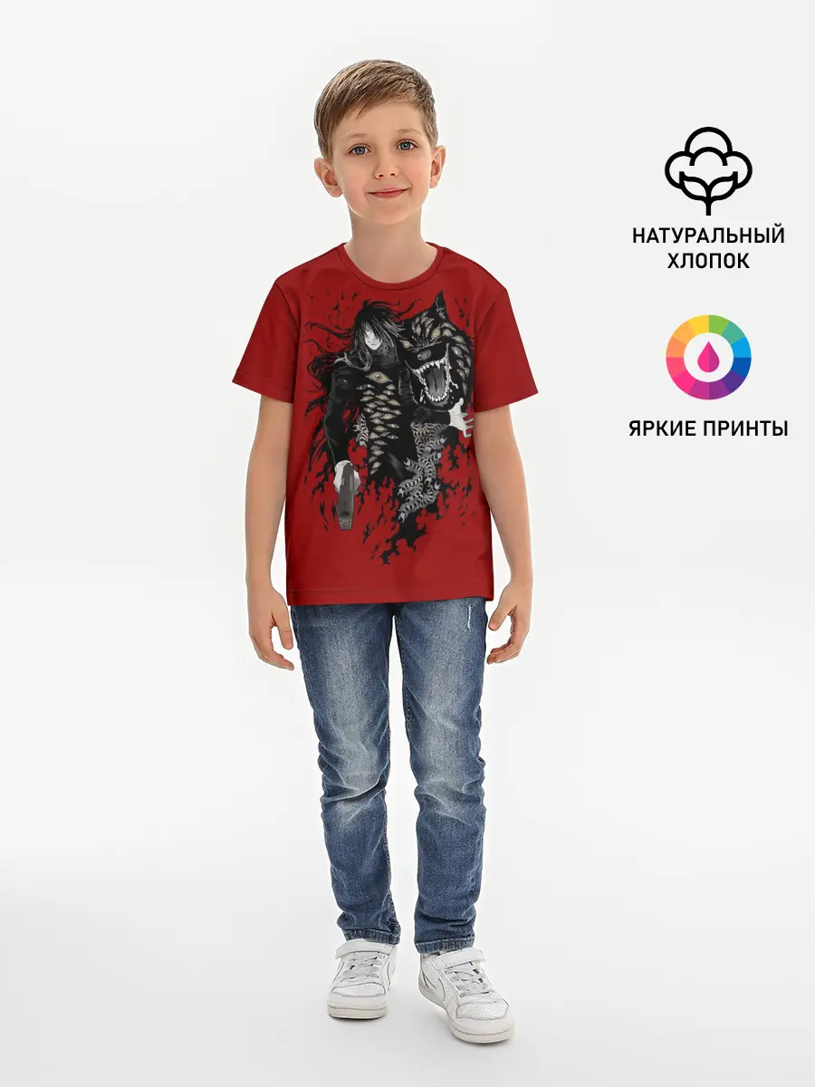 Детская базовая футболка / Алукард пес