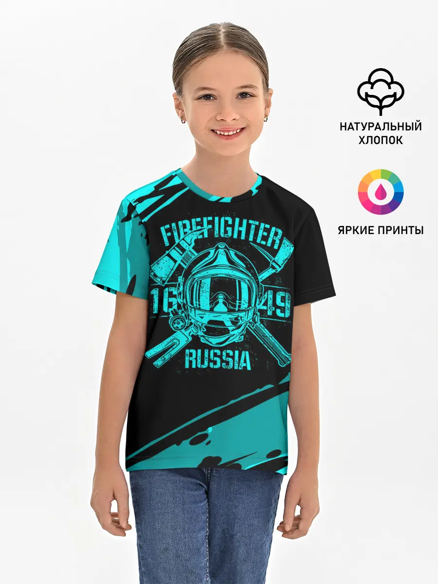 Детская базовая футболка / FIREFIGHTER 1649 RUSSIA