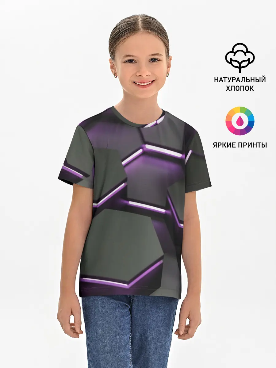 Детская базовая футболка / Neon light