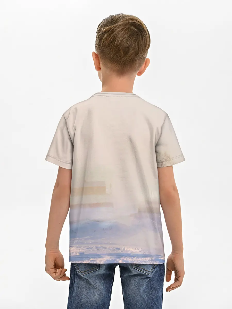 Детская базовая футболка / Белая лошадь