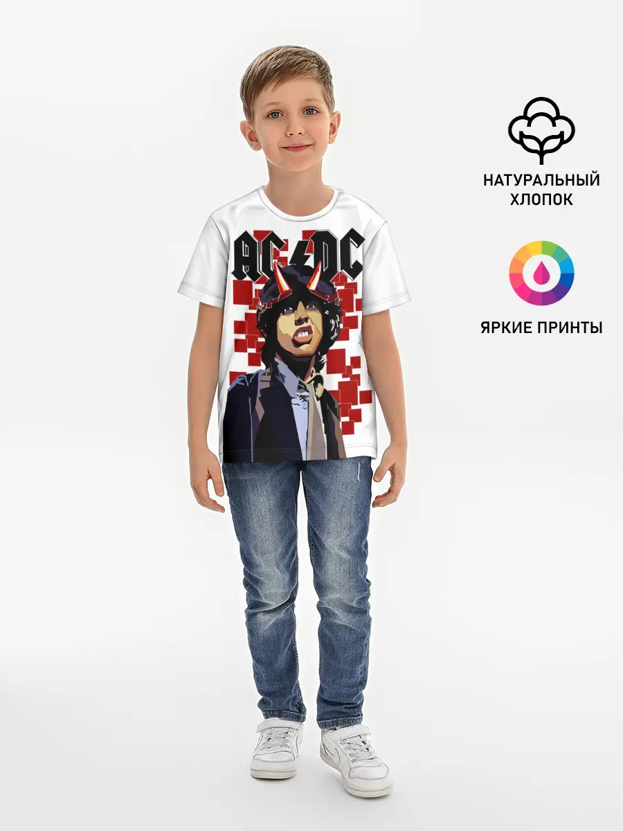 Детская базовая футболка / AC/DC Ангус Янг