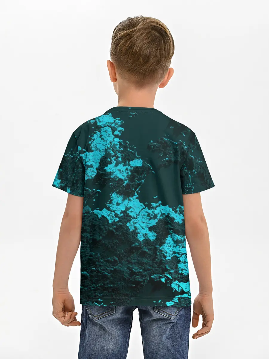 Детская базовая футболка / Матвей в стиле Minecraft