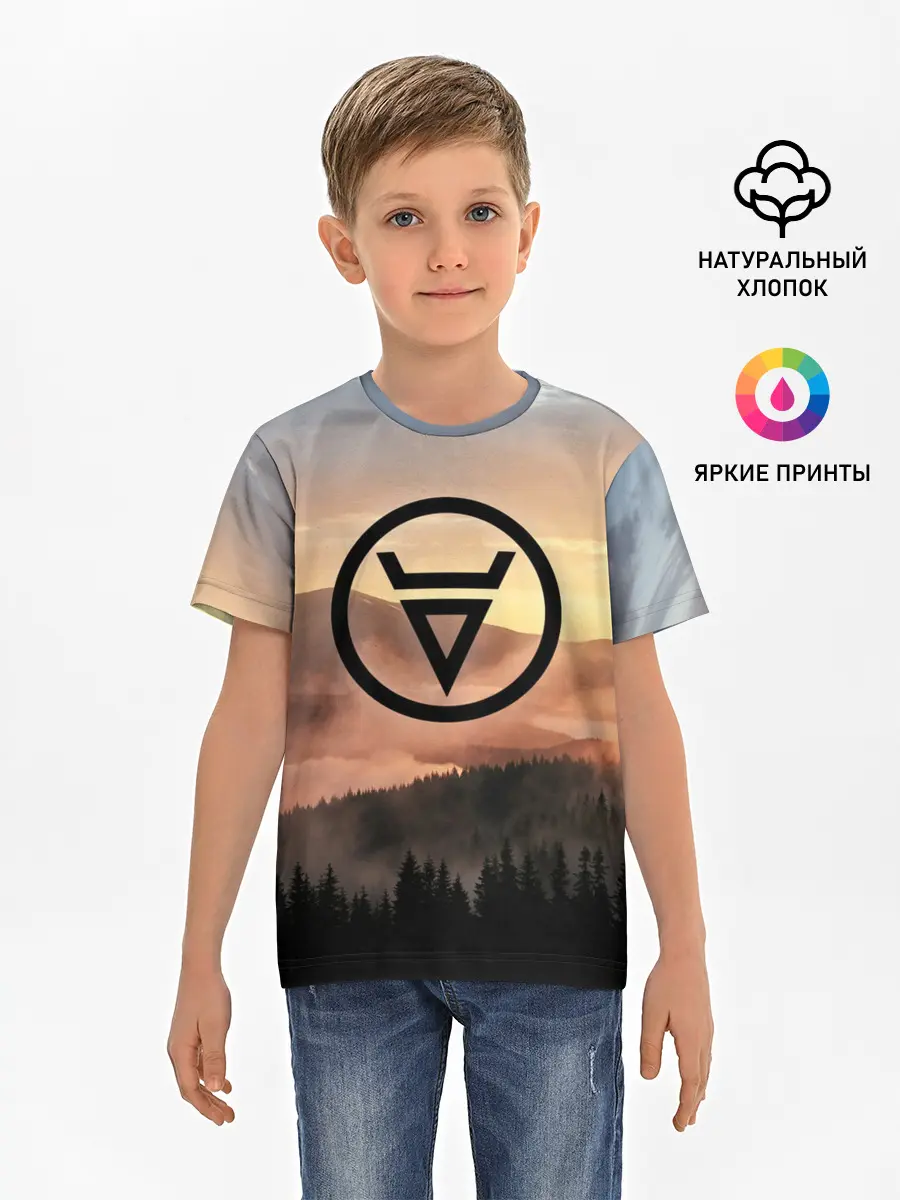 Детская базовая футболка / ВЕЛЕС | РУНЫ | RUNES