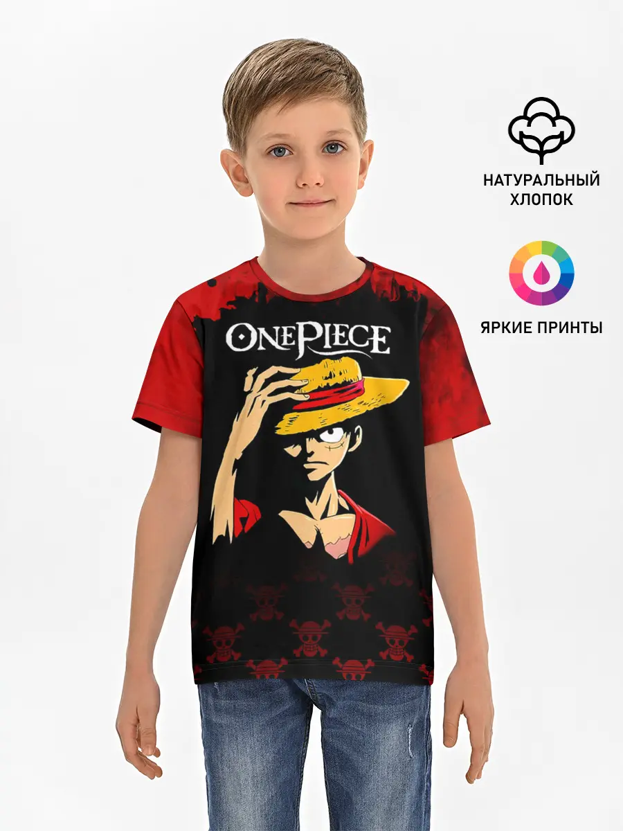 Детская базовая футболка / Луффи One Piece. Большой куш