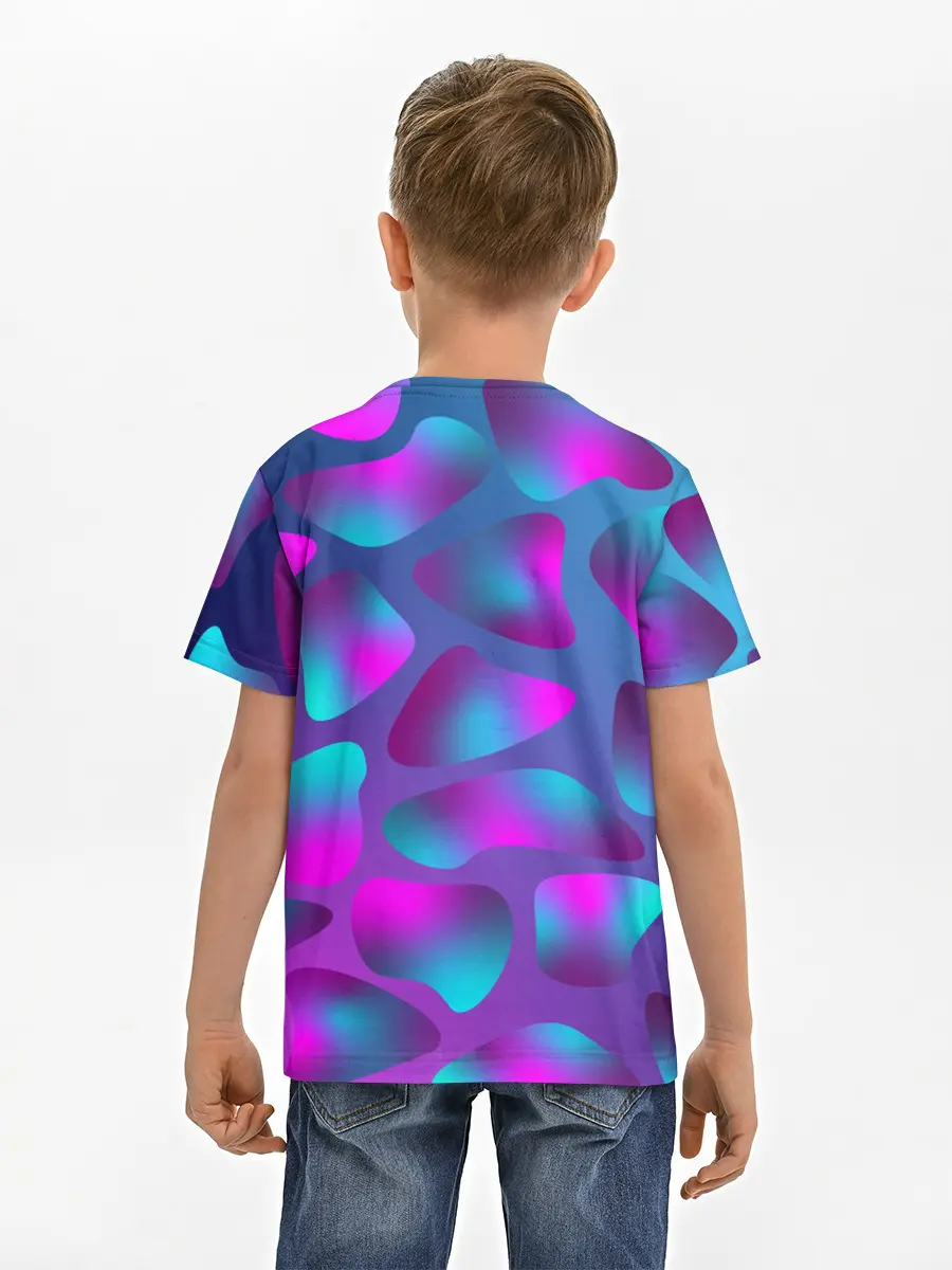 Детская базовая футболка / Неоновые капли