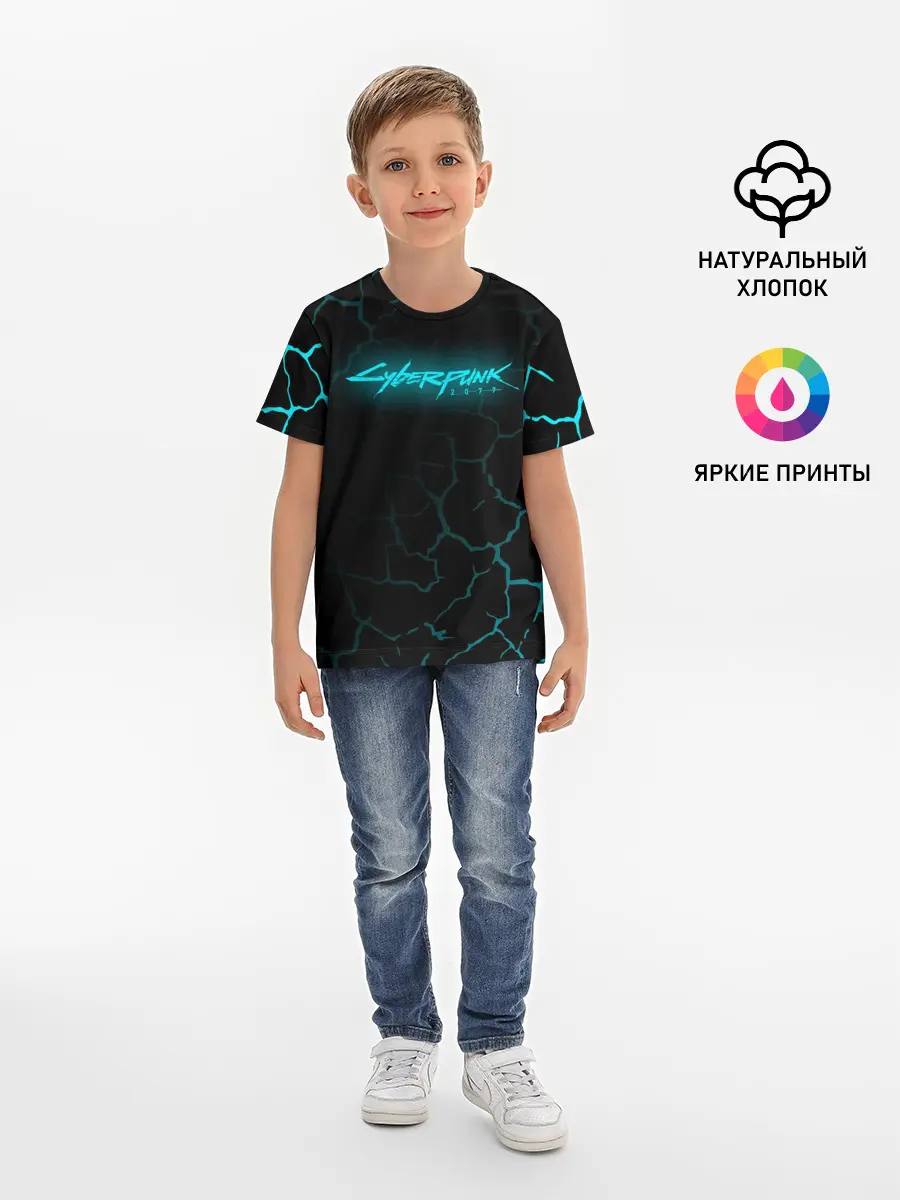 Детская базовая футболка / CYBERPUNK 2077.