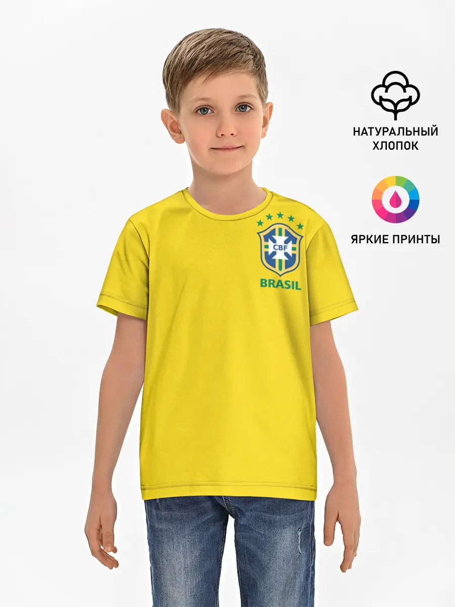 Детская базовая футболка / Бразилия, форма