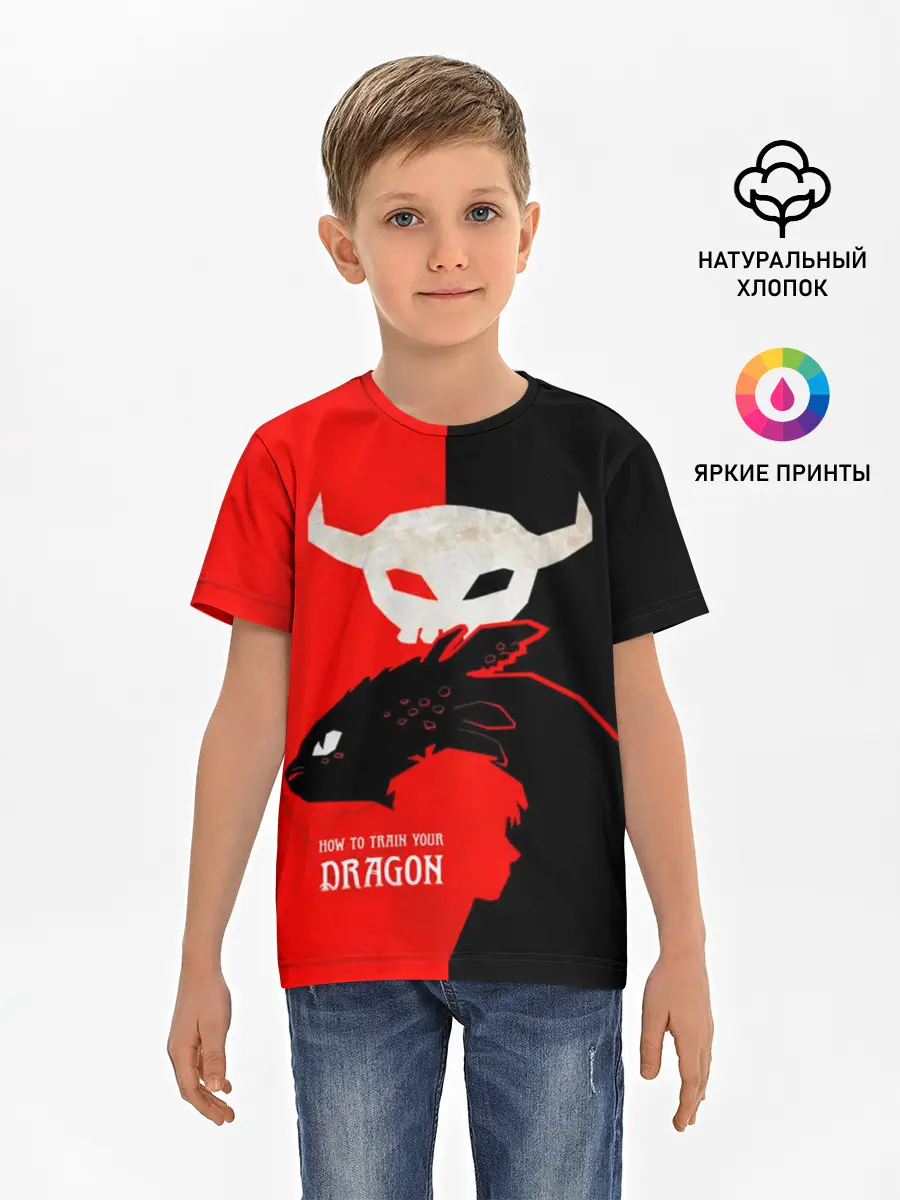 Детская базовая футболка / ночная фурия