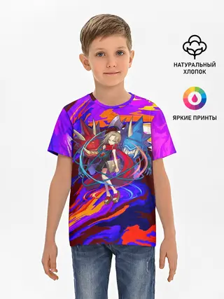 Детская базовая футболка / Шаман Кинг | Анна