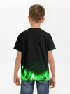 Детская базовая футболка / Зеленый огонь