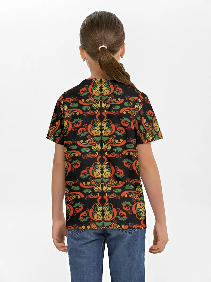 Детская базовая футболка / Хохломские узоры II