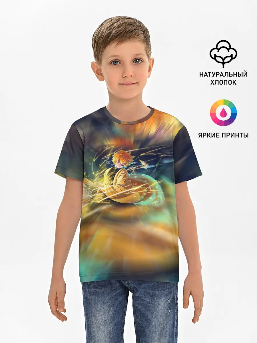 Детская базовая футболка / ZENITSU | ЗЕНИТСУ | DEMON SLAYER