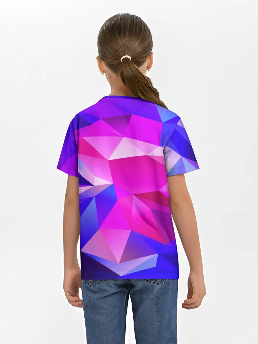Детская базовая футболка / NEON POLYGON