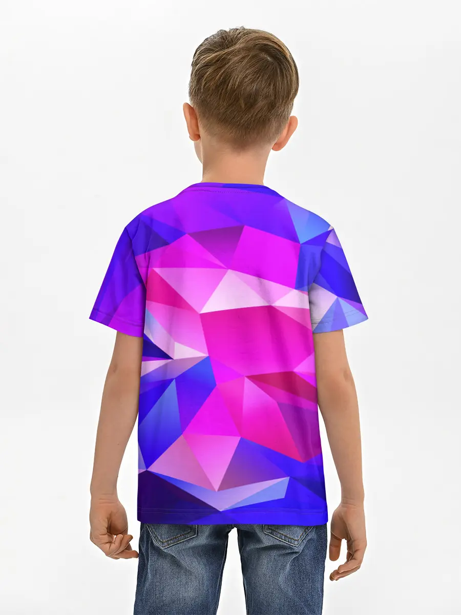 Детская базовая футболка / NEON POLYGON