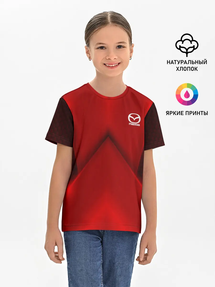 Детская базовая футболка / Mazda car sport RED