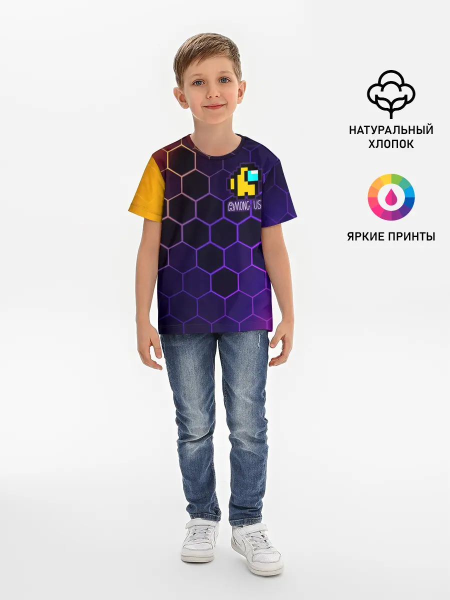 Детская базовая футболка / AMONG US / АМОНГ АС