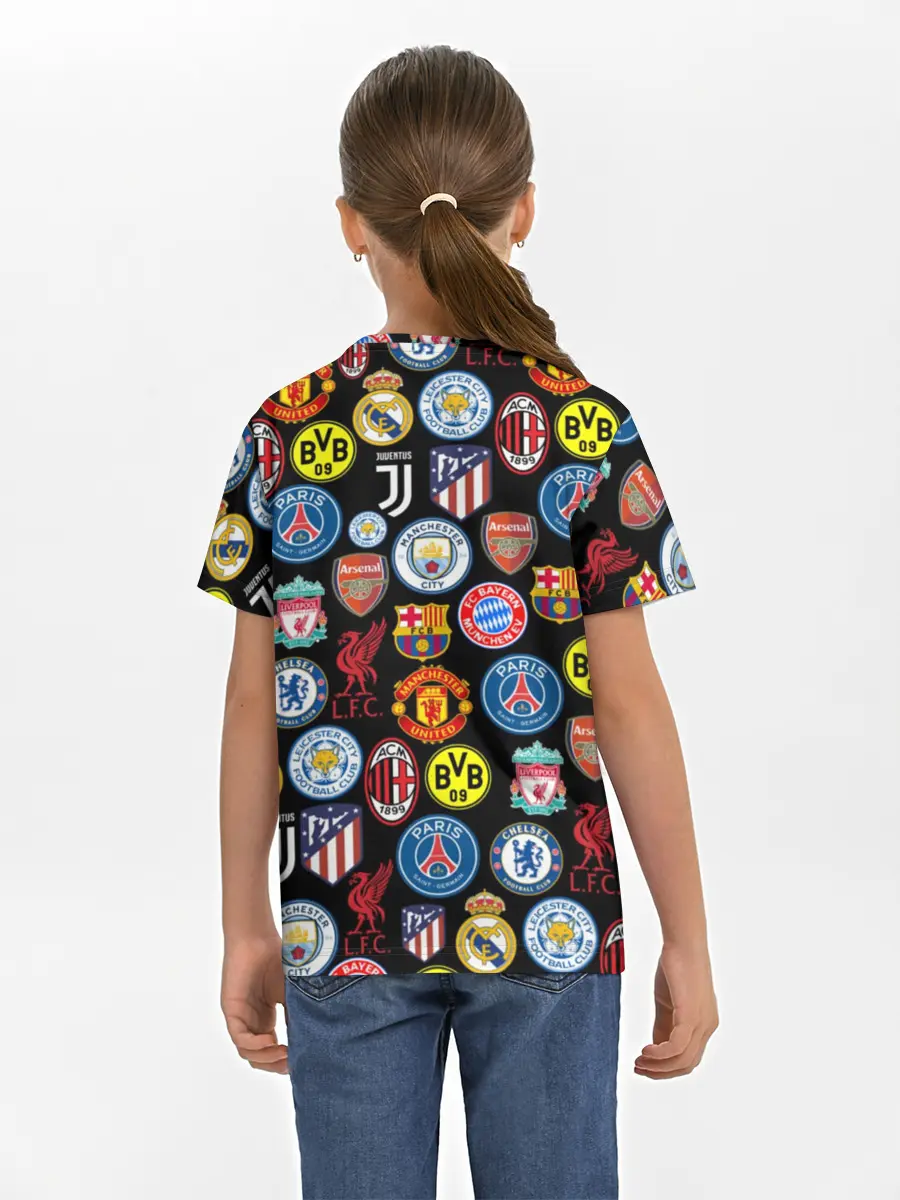 Детская базовая футболка / ЛОГО ФУТБОЛЬНЫХ КОМАНД