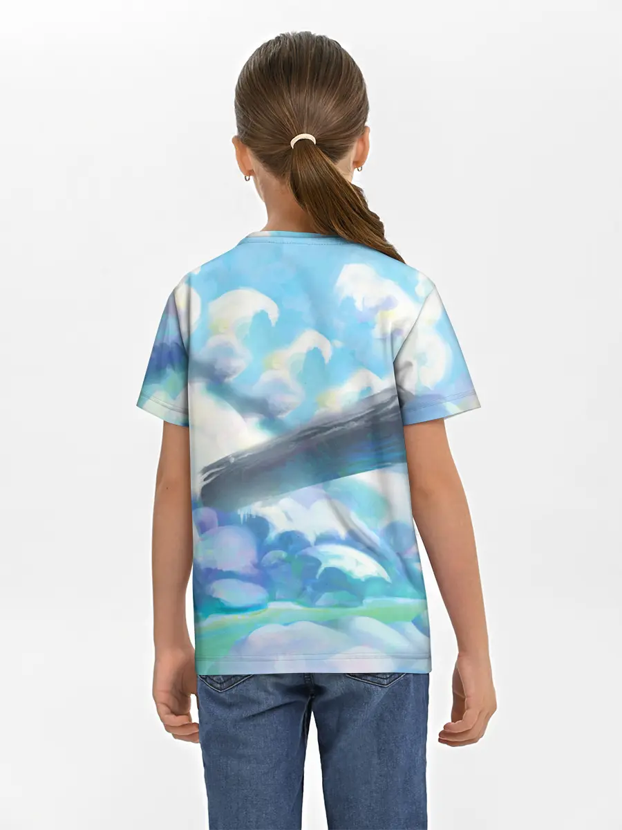 Детская базовая футболка / Снежный котенок