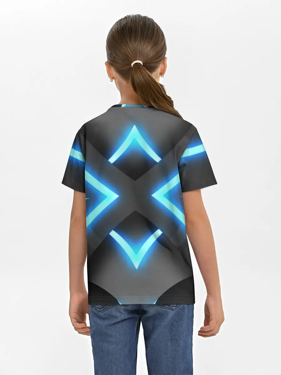 Детская базовая футболка / НЕОНОВЫЕ СТРЕЛКИ 3D