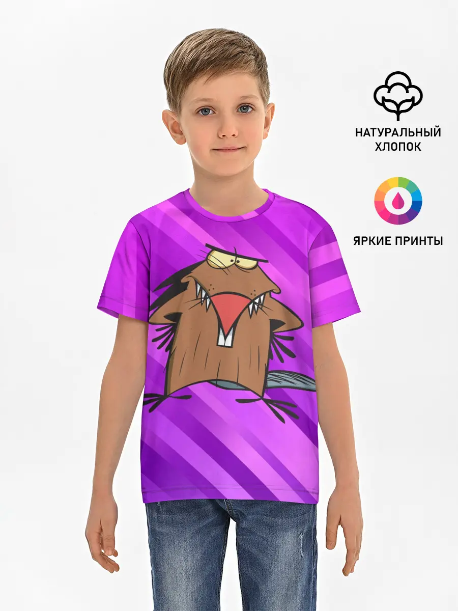 Детская базовая футболка / Крутые Бобры мультфильм