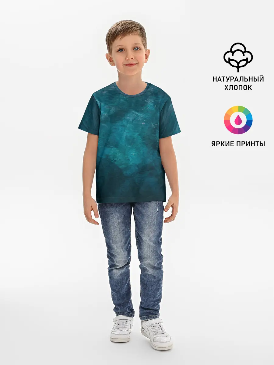 Детская базовая футболка / Лазурь