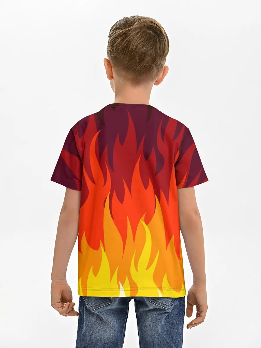 Детская базовая футболка / Меха скелет | Steampunk Fire