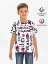 Детская базовая футболка / ИГРА В КАЛЬМАРА УЗОР И ПАТТЕРН ЛОГО