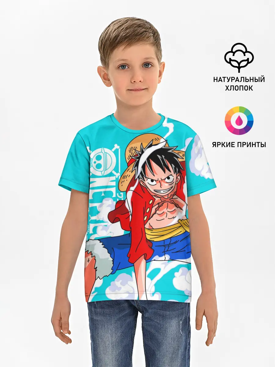 Детская базовая футболка / Ван-Пис, Гому Гому но Ми