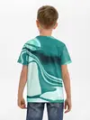 Детская базовая футболка / красочный зелёный развод