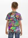 Детская базовая футболка / Дудлы узор разноцветный хиппи