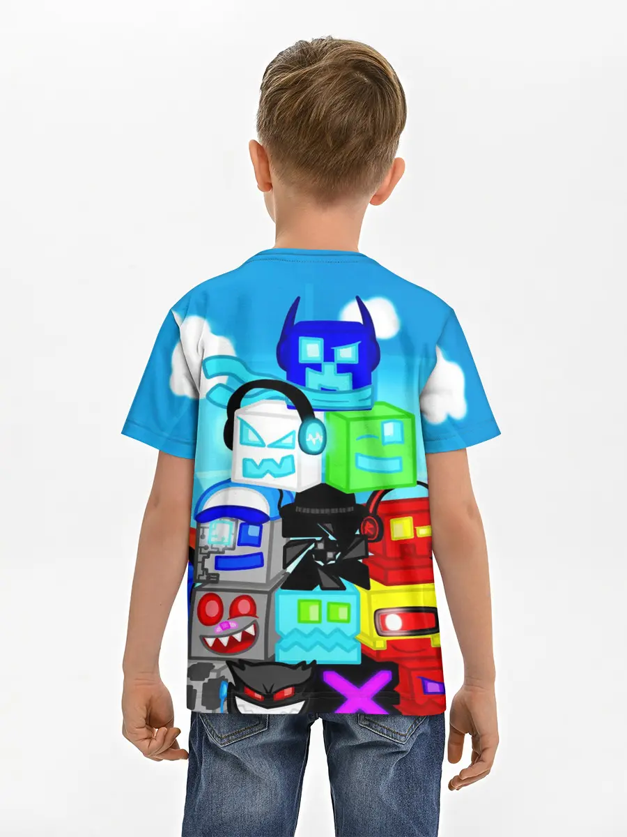Детская базовая футболка / GEOMETRY DASH / ГЕОМЕТРИ ДАШ