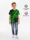 Детская базовая футболка / МОЛНИЯ GREEN NEON