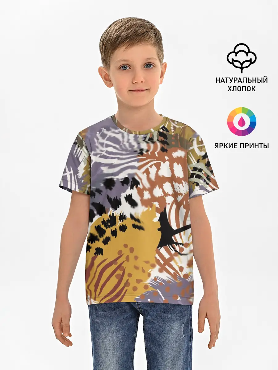 Детская базовая футболка / Зебра Пятнистая
