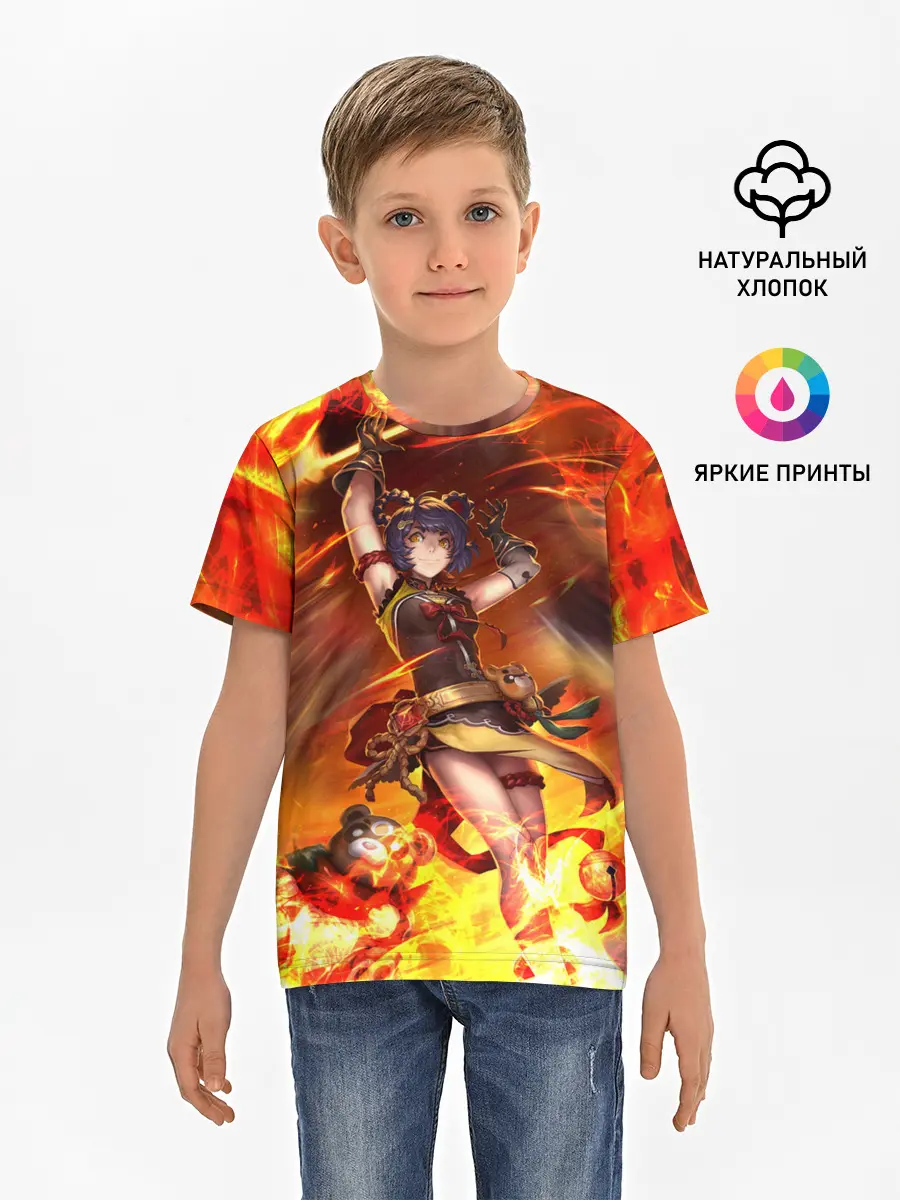 Детская базовая футболка / Сян Лин | Genshin Impact