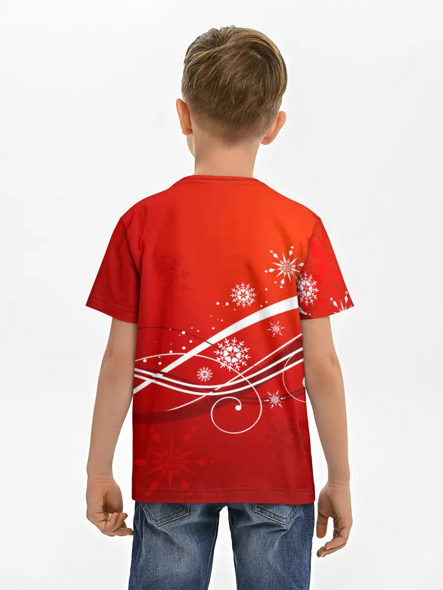 Детская базовая футболка / Отель хазбин Новогодний