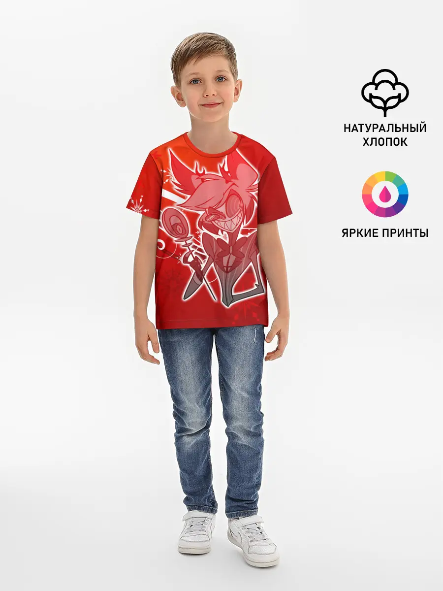 Детская базовая футболка / Отель хазбин Новогодний