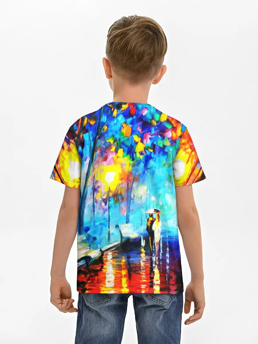 Детская базовая футболка / ВЕЧЕРНЯЯ ПРОГУЛКА